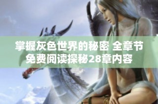 掌握灰色世界的秘密 全章节免费阅读探秘28章内容