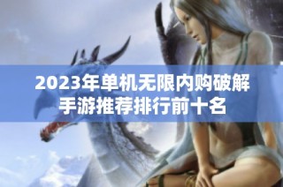 2023年单机无限内购破解手游推荐排行前十名