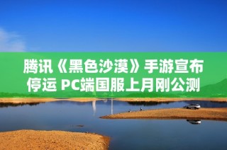 腾讯《黑色沙漠》手游宣布停运 PC端国服上月刚公测引热议