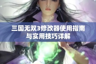 三国无双3修改器使用指南与实用技巧详解