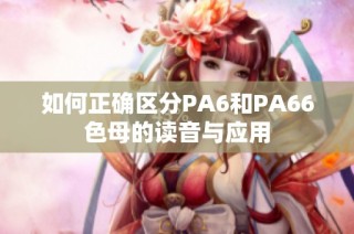 如何正确区分PA6和PA66色母的读音与应用