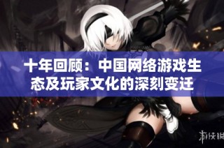 十年回顾：中国网络游戏生态及玩家文化的深刻变迁
