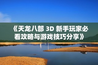 《天龙八部 3D 新手玩家必看攻略与游戏技巧分享》
