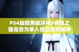 PS4版暗黑破坏神3夺魂之镰是否为单人独立游戏解析