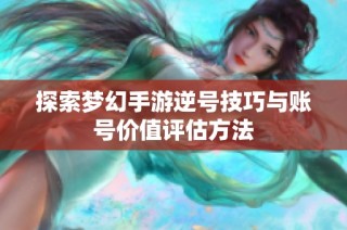 探索梦幻手游逆号技巧与账号价值评估方法