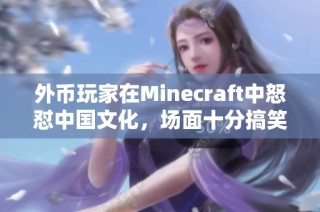 外币玩家在Minecraft中怒怼中国文化，场面十分搞笑